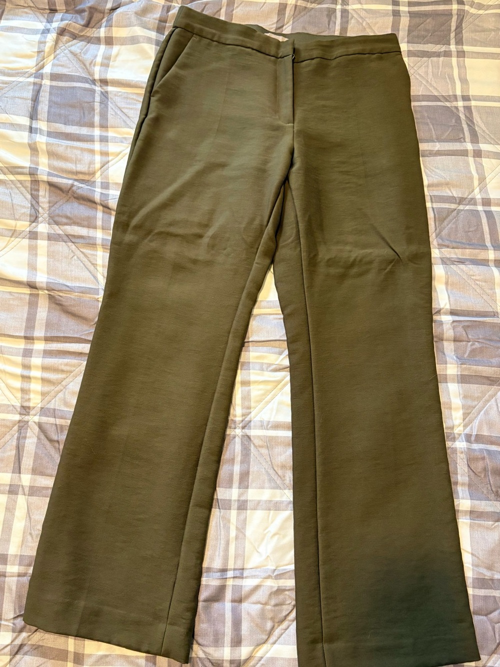 H&M Olive Green Boot-Cut Pants